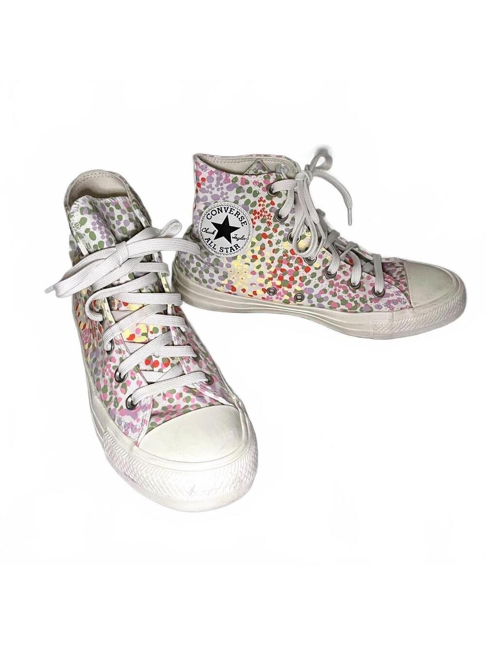 Converse Chuck Taylor Floral Print Egret High Tops Multicolor Size 8